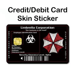 Resident Evil Credit/Debit Card Vinyl Skins Stickers