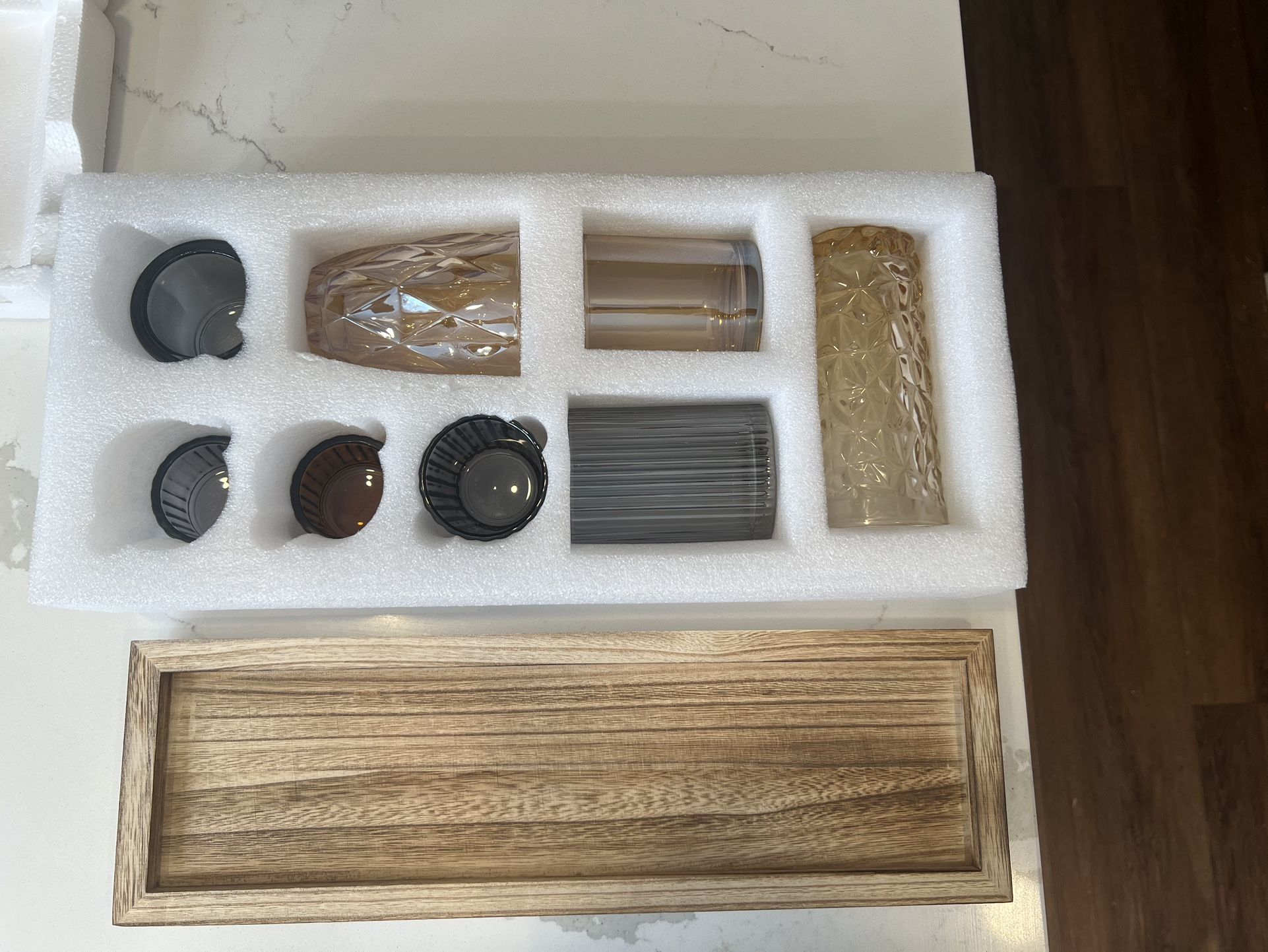 Votive Candle Set With Tray 9 Pieces 