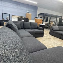 Balwyn Oversized Smoke LAF Sectional* 