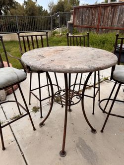 Breakfast Marble Table And Chairs
