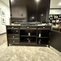 60” Flat Screen, Soundbar, & Media Center