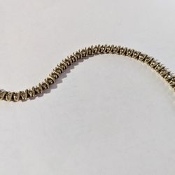 Gorgeous 7" 14k Yellow Gold tennis bracelet - 40 diamonds (16.43g)