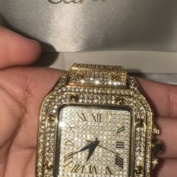 Moissanite Gold Watch