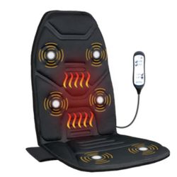 Comfier Back Massager Chair Pad, Electric Heated Massage Seat Cushion, Black - CF-2806