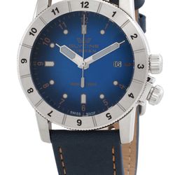 GLYCINE Airman Contemporary Worldtimer Quartz Blue Dial Men's Watch