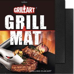 BBQ Grill Mats for Outdoor Grill - Nonstick 600 Degree Heavy Duty Grilling Mat (Set of 2) - Reusable 