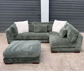 Wayfair- Corduroy 3pc. Sectional Sofa (See Description)
