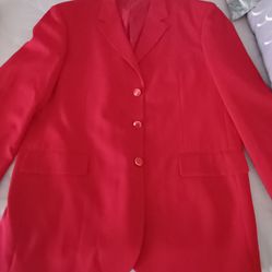 Men's Italian Designer Lucci Red Blazer