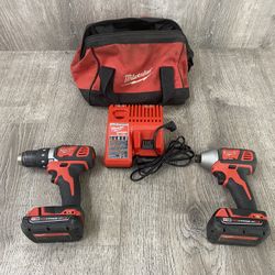 Milwaukee 1/2” Drill/ Driver & 1/4” Impact Driver Combo Kit