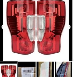 Pair 2020-2022 Ford F250 F350 F450 Tail Light Assembly - Halogen Rear Tail Lamp, w/Blind Spot, w/o Bulbs, Left Driver Side & Right Passenger Side 
