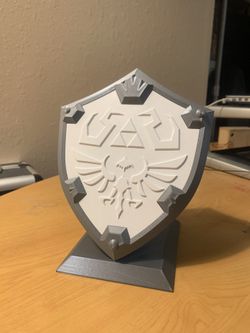 3D printed Legend of Zelda Hylian shield Switch game Holder