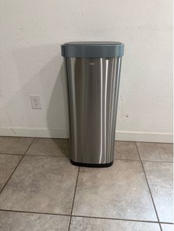 EKO EcoSmart Tall and Large Kitchen Trash Can or Recycling Bin, 80L/21.1G High Capacity, Touchless Soft Square Motion Sensor Garbage Can, Brushed Stai