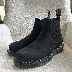 Black Suede Chelsea Dr Martens boots