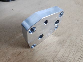Custom Oil Filter Relocation Plate