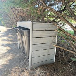 Trex Composite Outdoor Trash Recycling Bin Enclosure – Durable