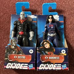 GI Joe 6” Action Figure Lot. Baroness & Destro. NIP