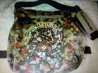 Kukuxumusu small messenger bag w/ hipster pattern