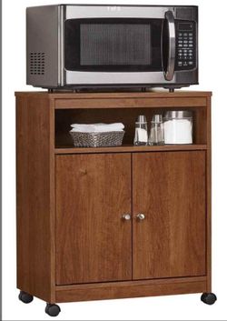 Altra Furniture  Landry Microwave Cart, Bank Alder