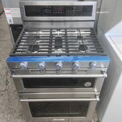 Kitchen Aid Stainless Steel Double Oven Stove