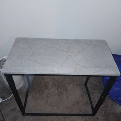 Grey Marble Design Folding Computer Desk