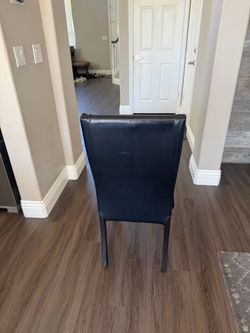Black Faux Leather High Back Dining Chair, Set of 6