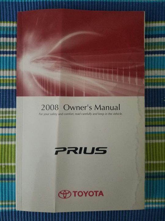 2008 Prius owners manual