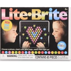 Mini Lite Brite Bright - 90 Pieces with Colorful Pegs - New Sealed Box