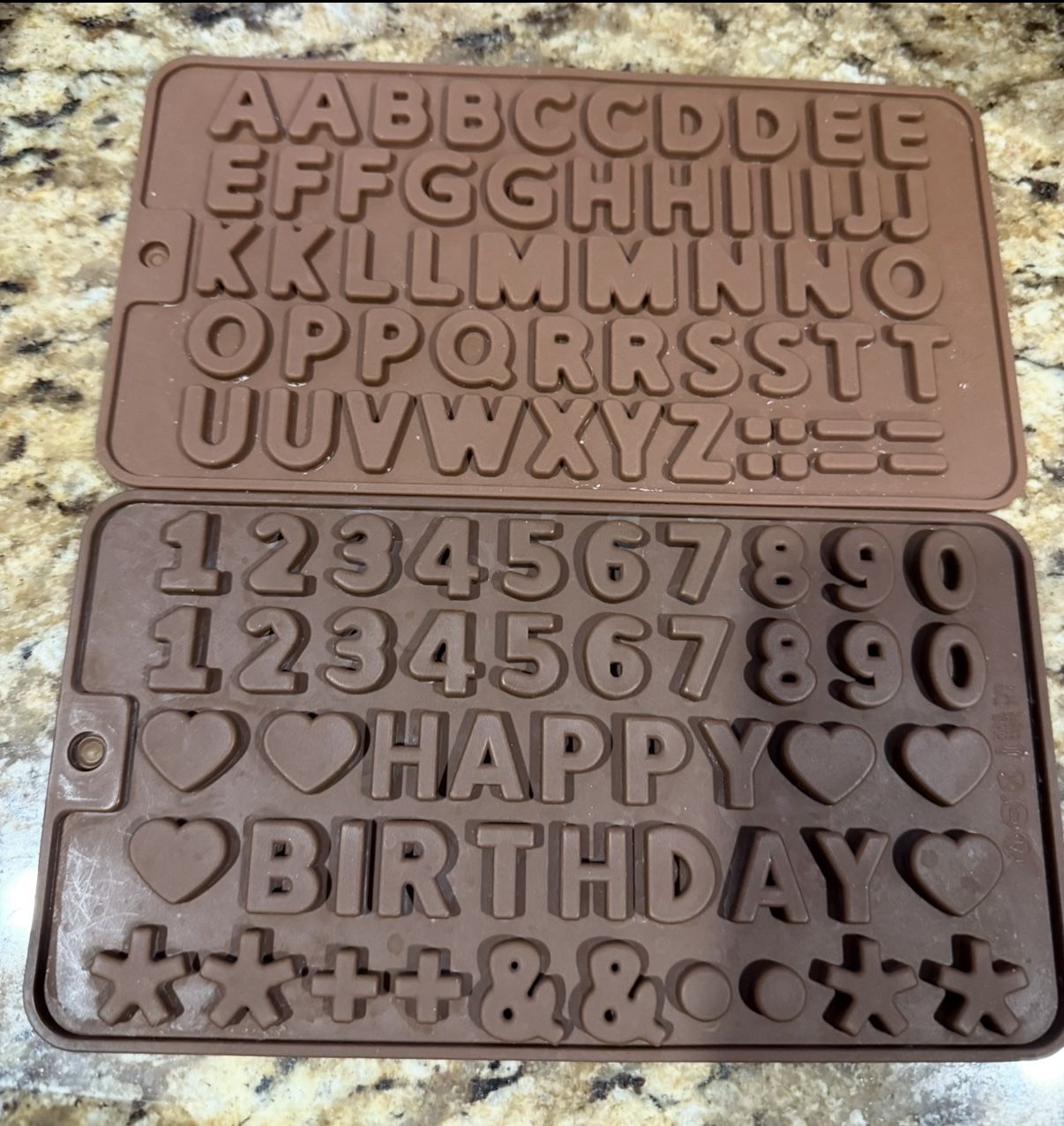 Letters & Numbers Silicone Molds
