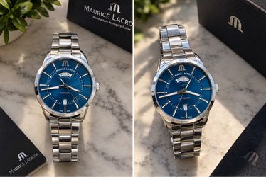 MAURICE LACROIX PT6358-SS002-430-1 Pontos Day-Date Blue Dial Automatic