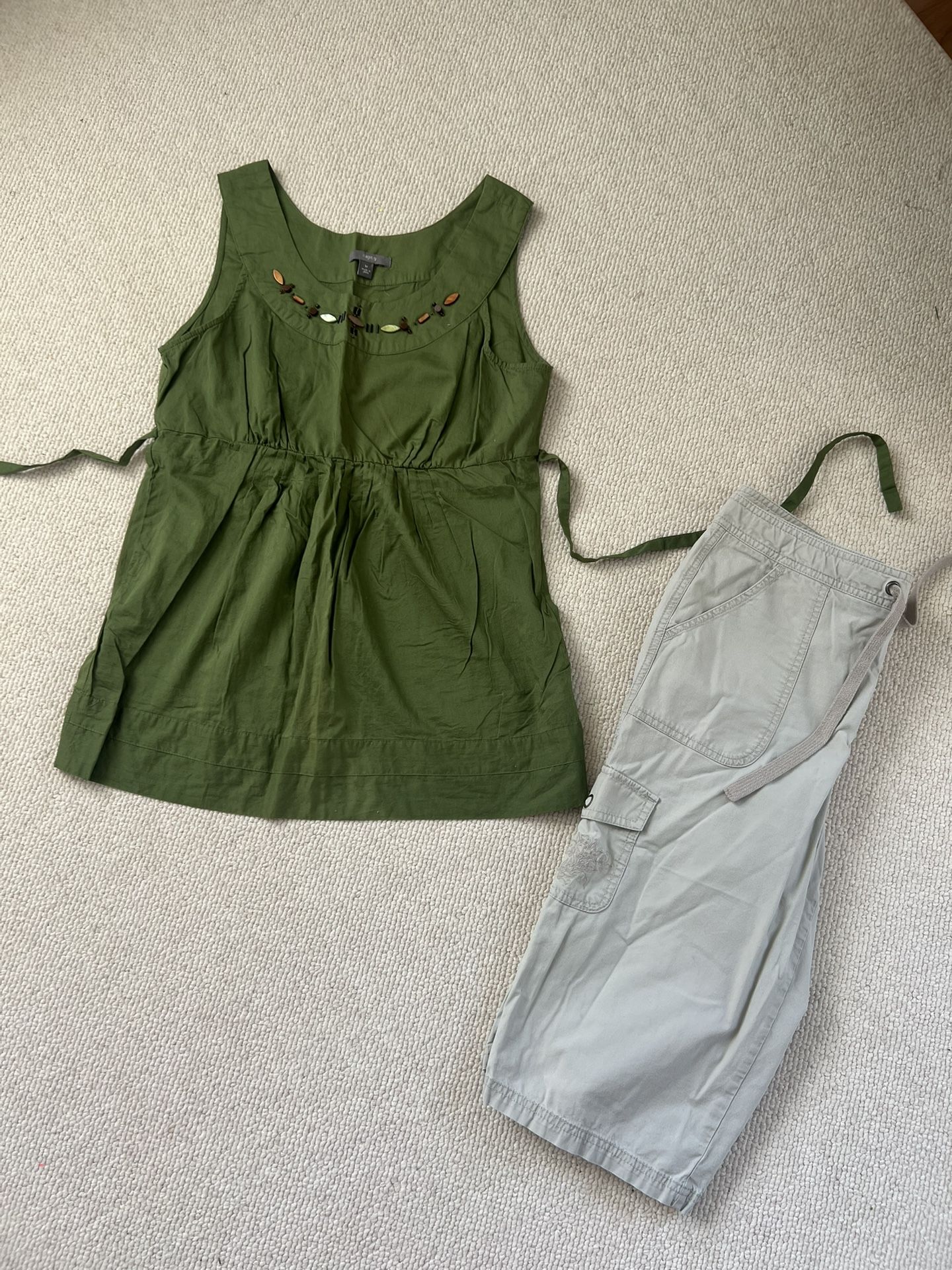 cargo Pants And Top Set 20$ Size:10 &M