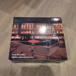 Turntable Record Player With Built In Speakers