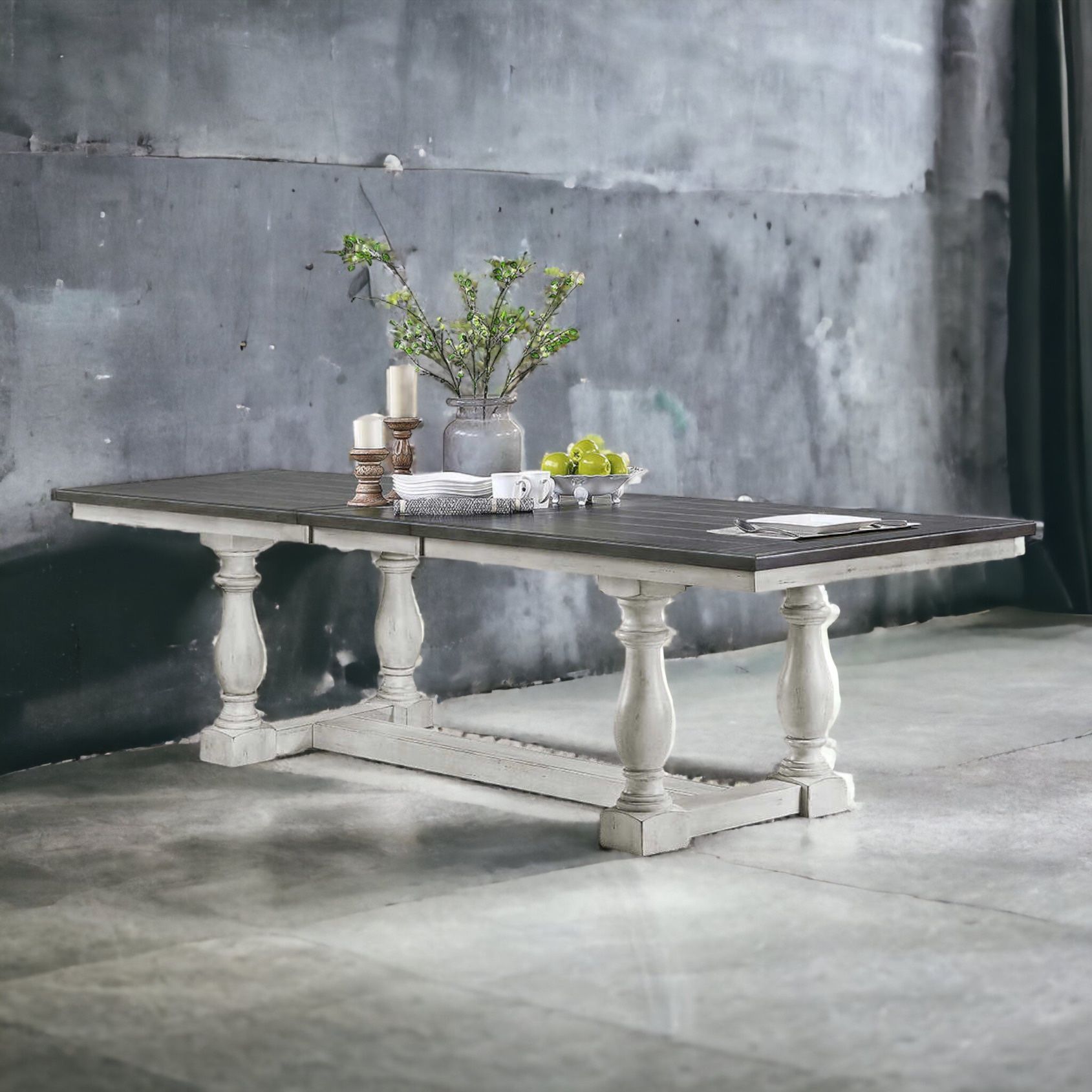 WAREHOUSE CLEARANCE | Landry 110” Extending Dining Table, Gray