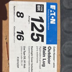 Eaton 125amp 8-16 Outdoor Main Lug SubPanel 