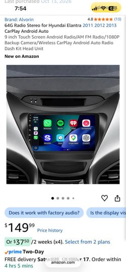Alvorin 9-Inch Android Car Stereo for Hyundai Elantra