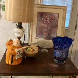 Vintage Lamp And Other Items