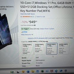 Dell Laptop Barely Used 