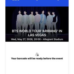 BTS TICKET LAS VEGAS 