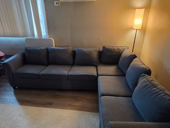 Navy blue pull out couch