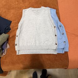 Sweater - Sleeveless With Side Buttons 