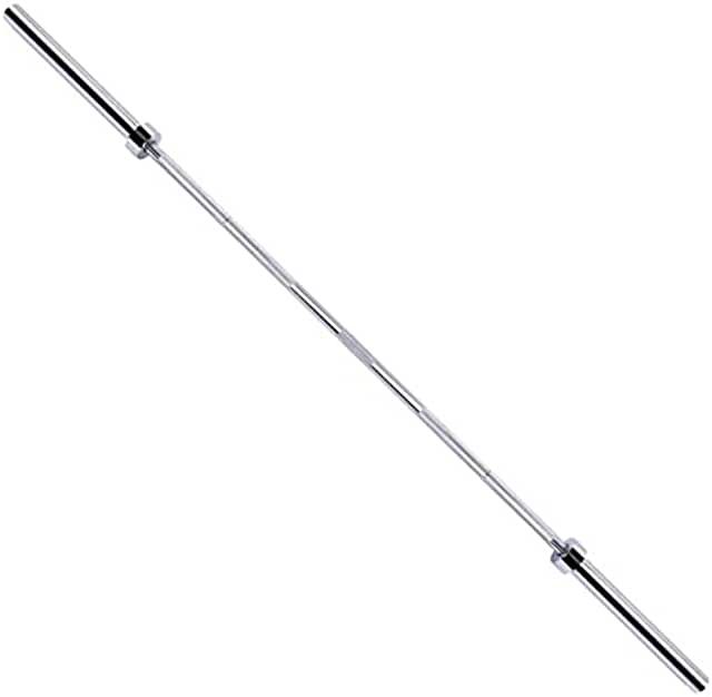 Olympic Barbell Bar 7-Foot Weight Bar, Rated 700 lbs for Weight Capacity, Men’s Solid Iron 