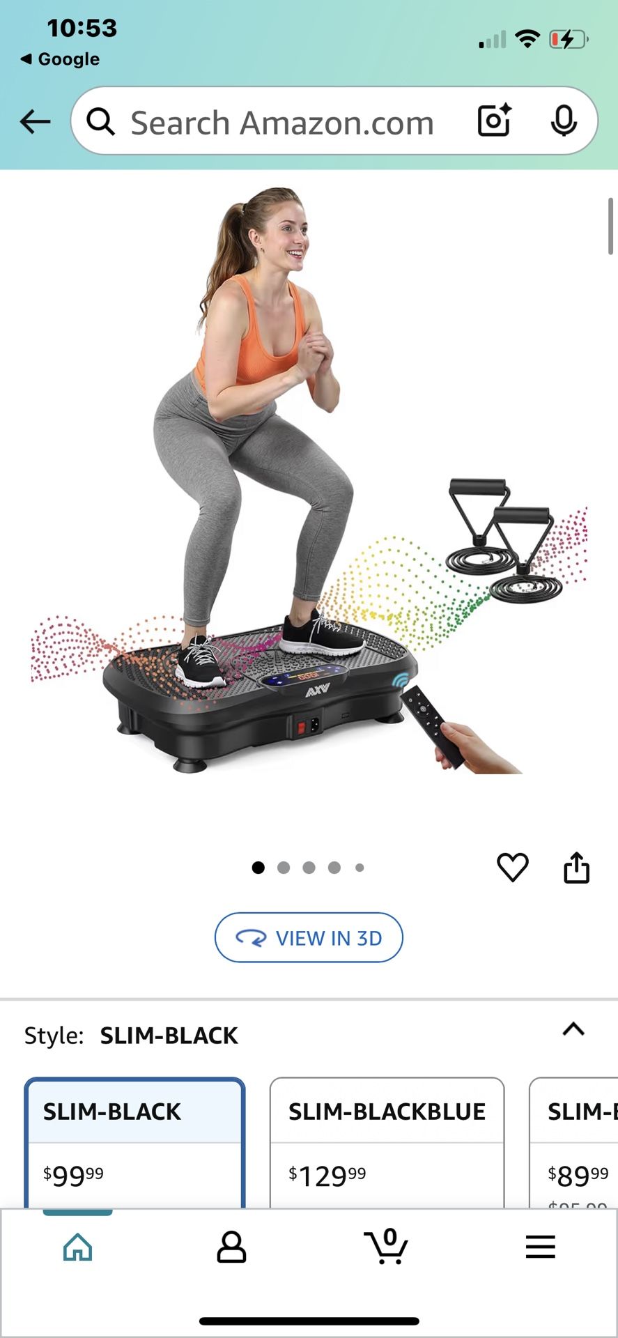 AXV Vibration Plate Fitness Platform Exercise Machine Vibrating Pad