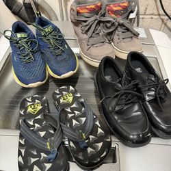 Four Pairs Of Boys Shoes, Size 2