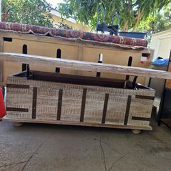 Pottery Barn Kaplan Trunk & Coffee Table (Like New) 