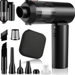 Brandnew Car Vacuum Portable Cordless,90°Foldable 4in1 Vac V2 Handheld Vacuums Cleaner Brushless Motor High Power 17000PA Compressed Air Dusters Cordl