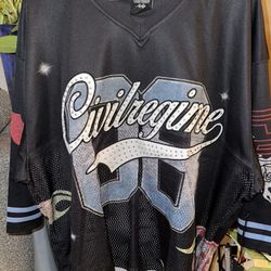 Civilregime Football Jersey With Rhinestones 