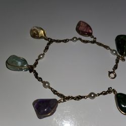 Bracelet Gold Filled With Stones.