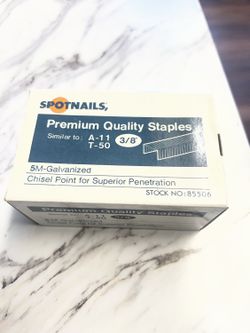 Spotnails Staples 3/8in - T-50 Type - 5,000 Count Box