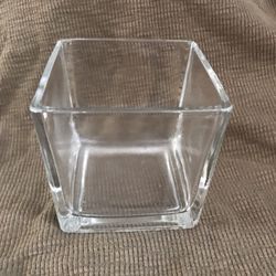 Squared Glass Vase 4 X 4 Only 2 Pieces Left