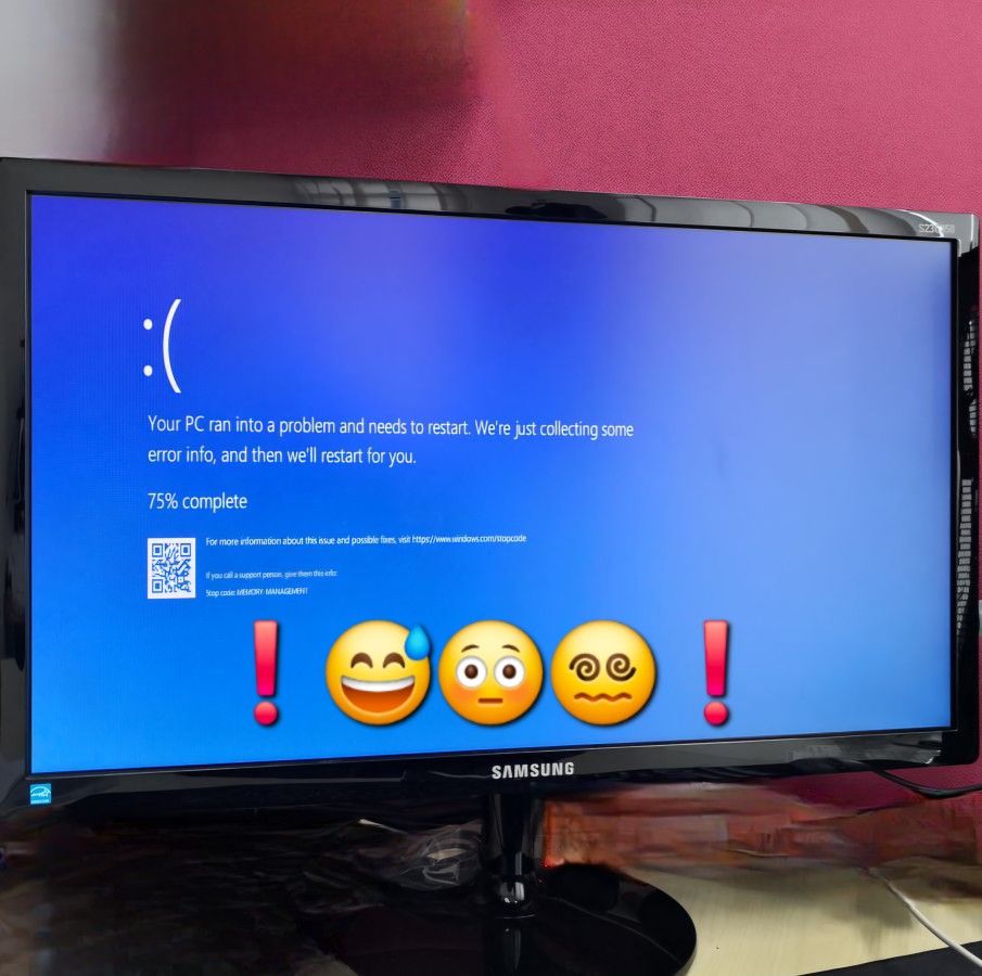 Microsoft Windows 10 11 Blue Screen of Death BSOD, Windows Key, Working Drive