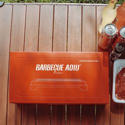 Adiu Single Use Portable & Disposable BBQ Grill - Red 1 box